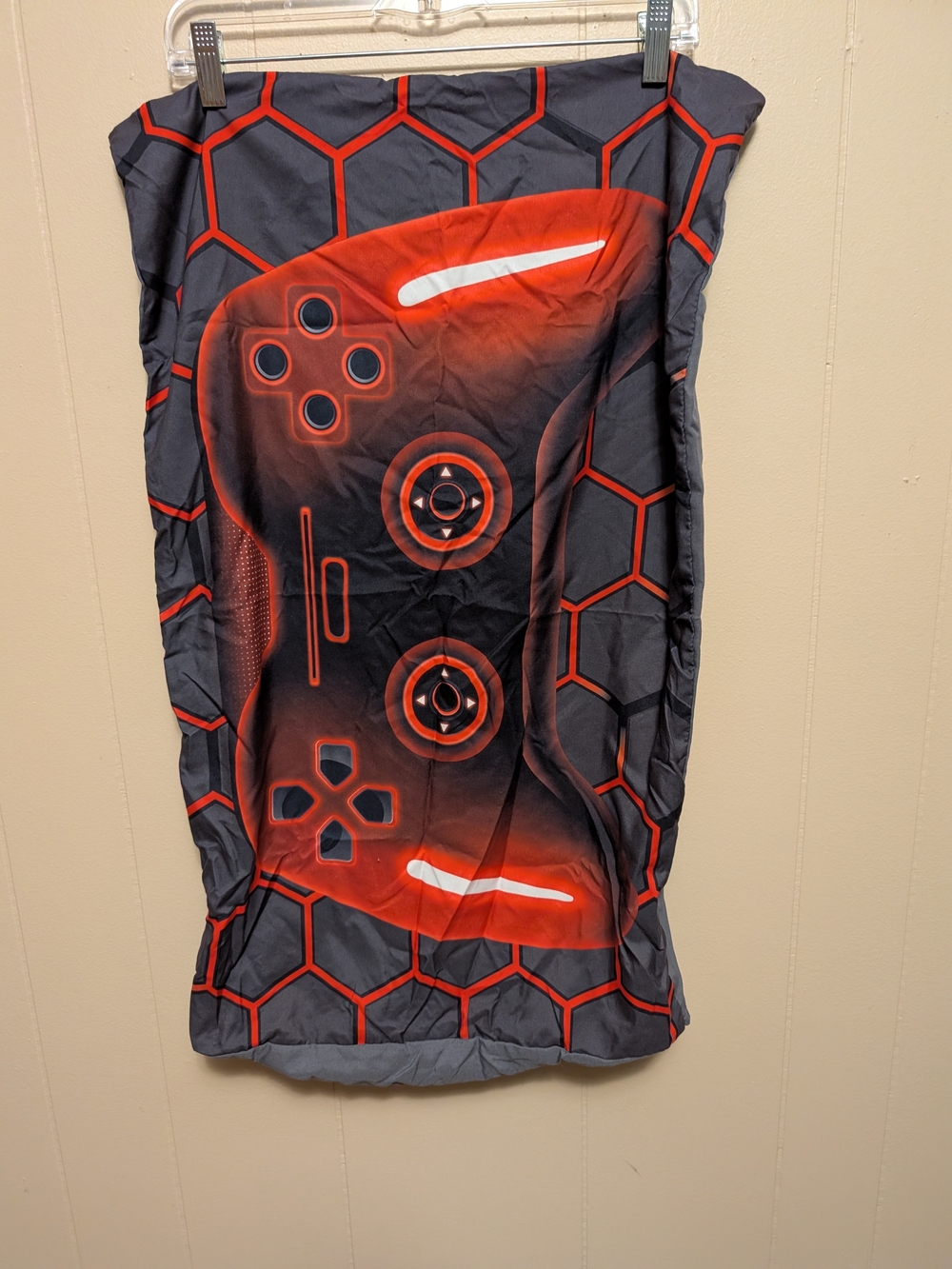 Set of 2 Gamer Controller Pillowcases Red Black Gray Gaming Decor